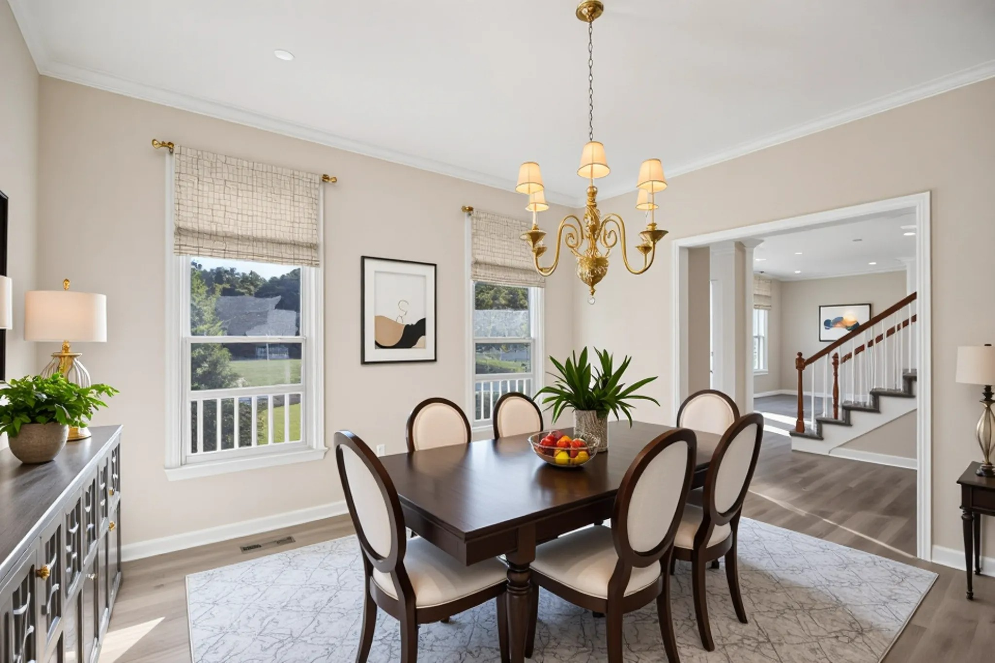 4026 Windland Drive Springfield, TN 37172 - Photo 2 of 32 a view of a dining room with furniture a chandelier and wooden floor