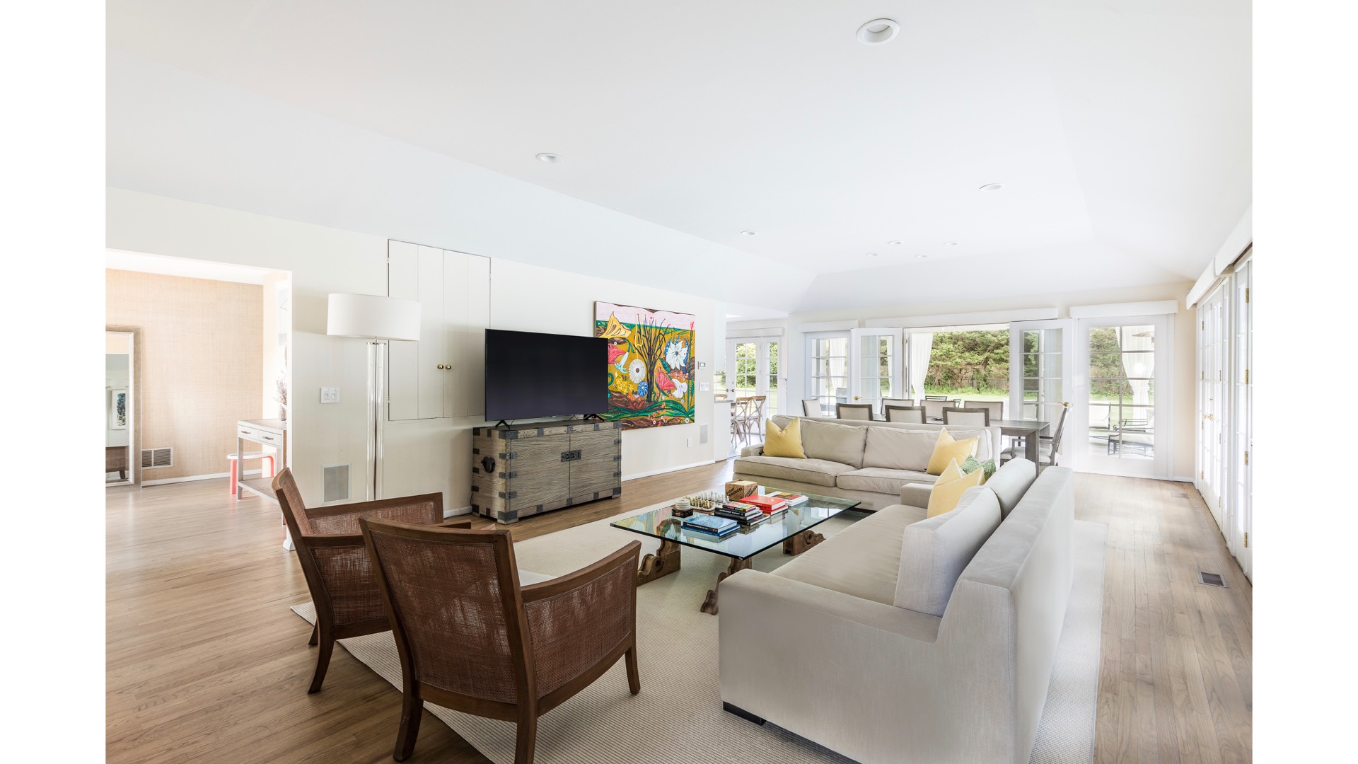 5 Ranch Court Sagaponack, NY 11962 - Photo 8 of 30 a living room with furniture and a flat screen tv
