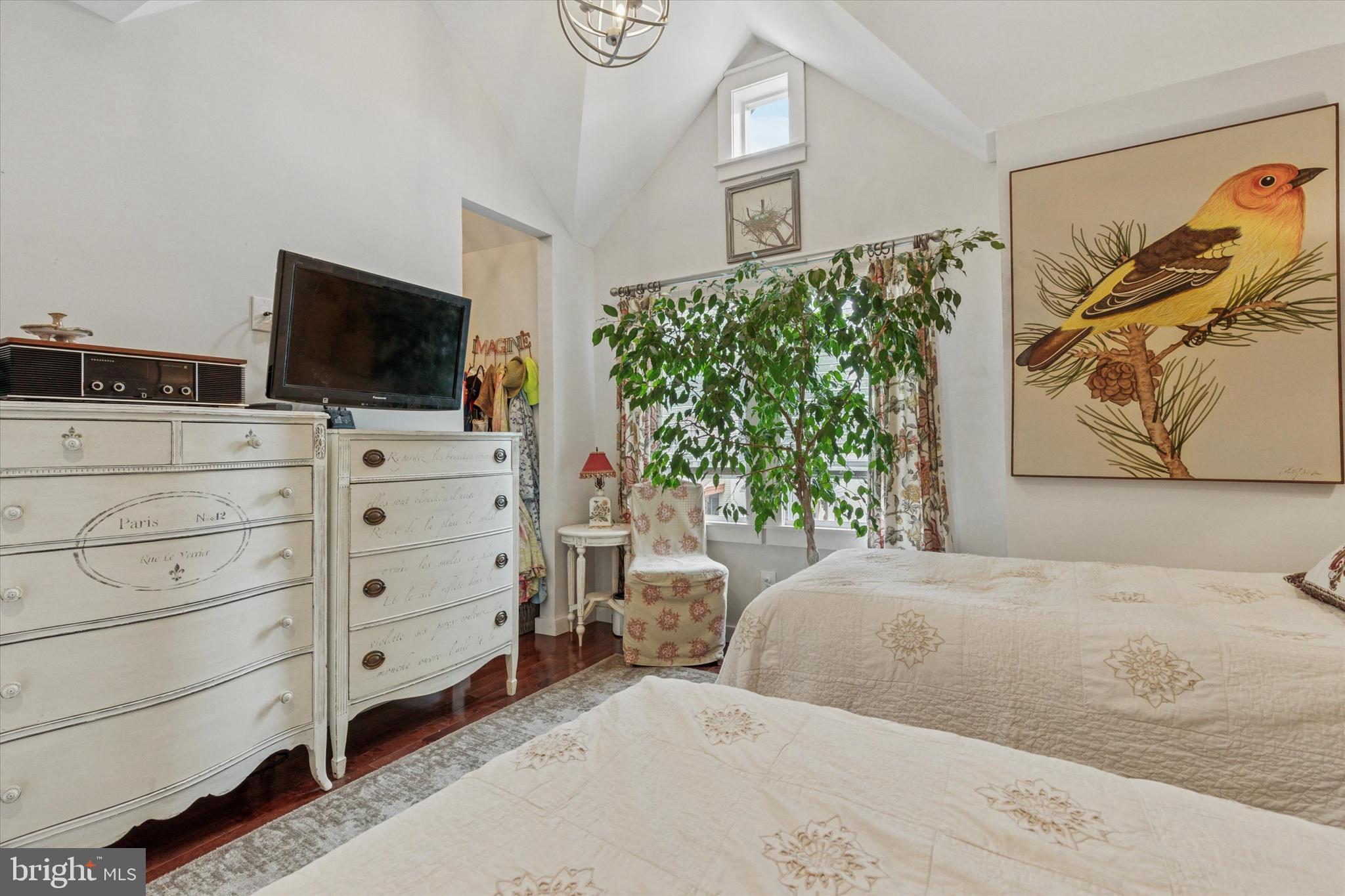 520 Homewood Avenue Narberth, PA 19072 - Photo 14 of 25 a bedroom with a bed and a flat screen tv