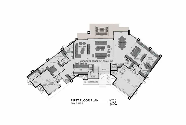 a view of a living room with furniture