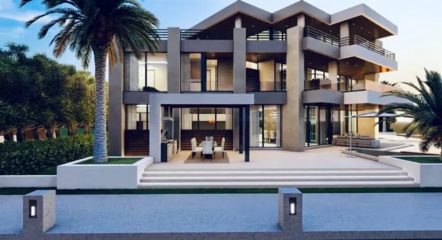 front view of a house with a couch and a couch