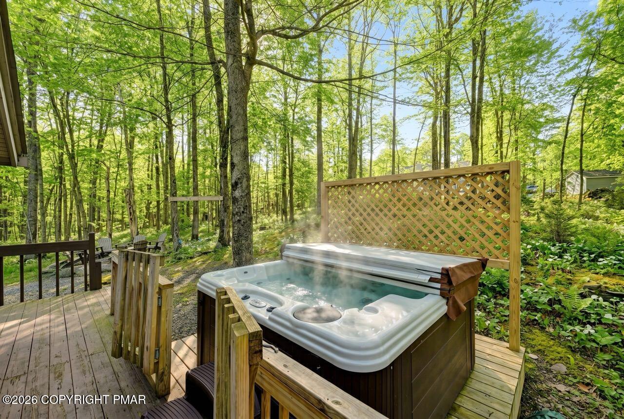 115 Fawn Road Pocono Lake, PA 18347 - Photo 54 of 71 Private Hot Tub Setting