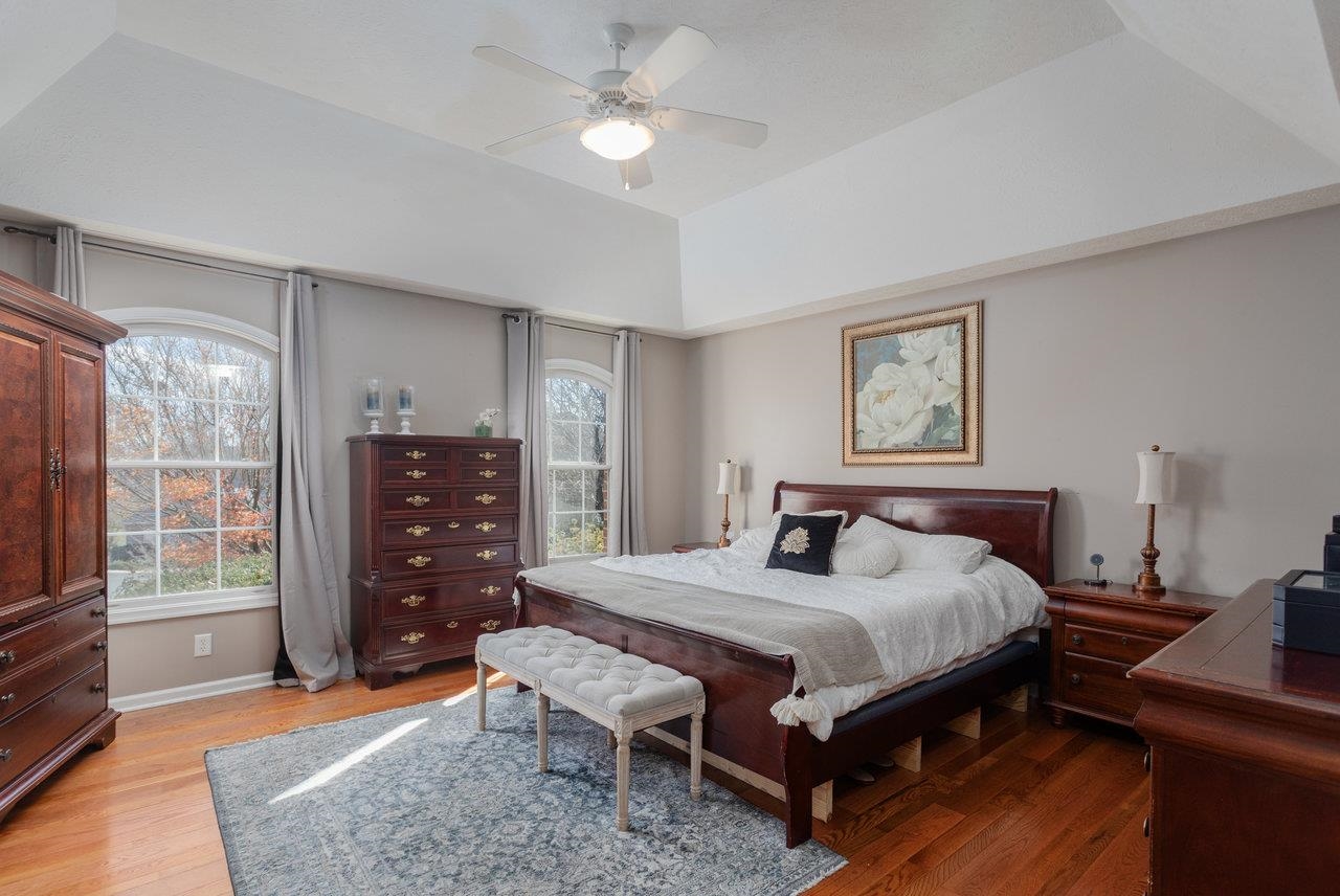 3750 Davis Road Penn Laird, VA 22846 - Photo 29 of 73 The primary bedroom is located on the main level of the home. This spacious bedroom contains tray ceilings, an attached bathroom and large closet.