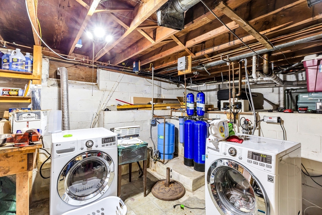 53 Sandy Beach Road Holland, MA 01521 - Photo 35 of 40 a utility room with dryer washer and dryer