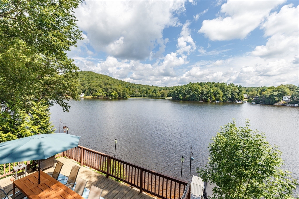53 Sandy Beach Road Holland, MA 01521 - Photo 10 of 40 a view of a lake from a balcony