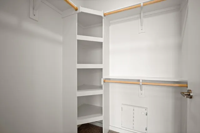 a close view of closet