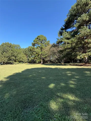 a view of a field with an ocean