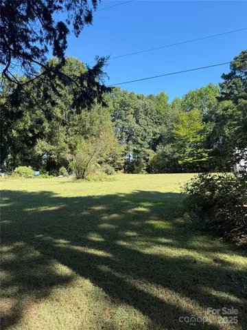 a big yard with lots of green space and trees