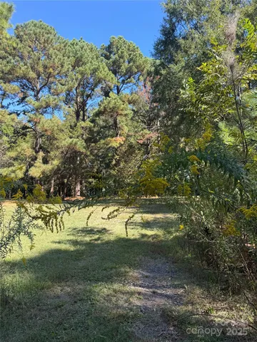 a view of a yard with an outdoor space