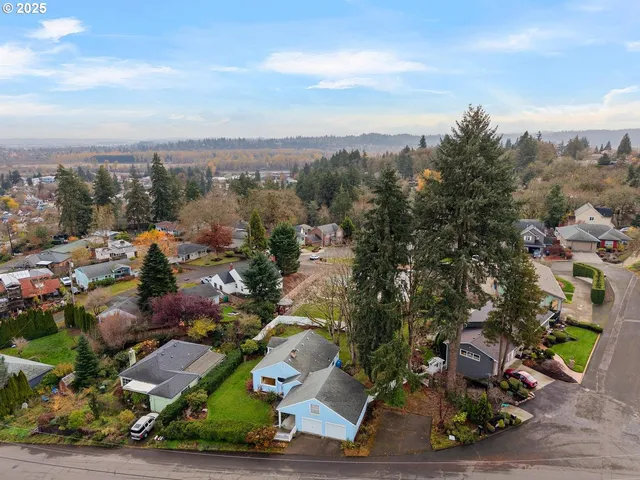 an aerial view of multiple house