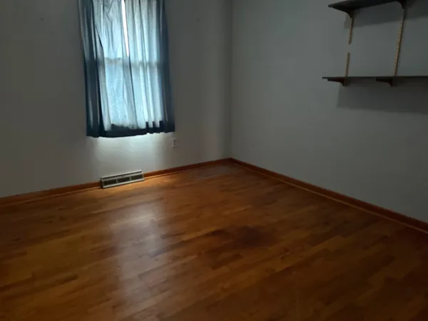 a view of wooden door