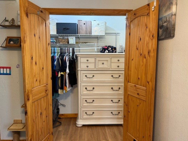 329 Tommy's Lane Murphy, NC 28906 - Photo 34 of 77 a view of walk in closet with clothes and shoes