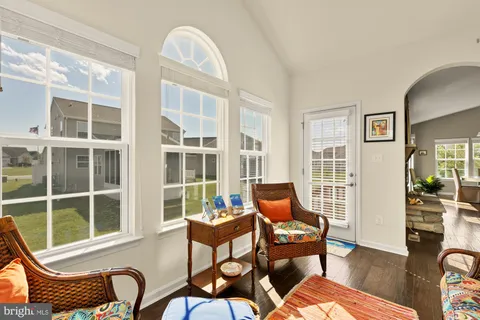 a outdoor living space with furniture and windows