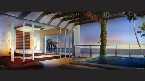 a view of swimming pool with outdoor seating