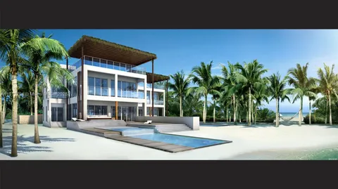 a view of a swimming pool with a lounge chair