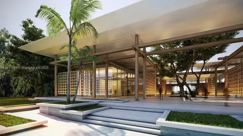 a view of a building with a patio