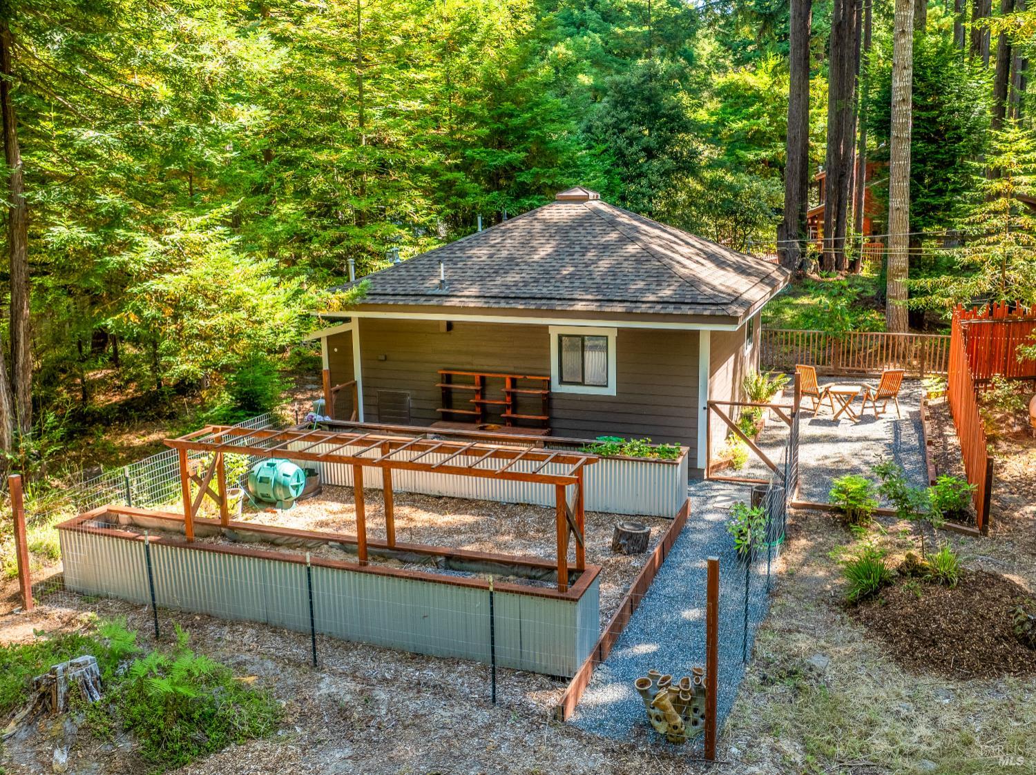 17451 Redwood Springs Drive Fort Bragg, CA 95437 - Photo 30 of 43 a view of a house and outdoor space