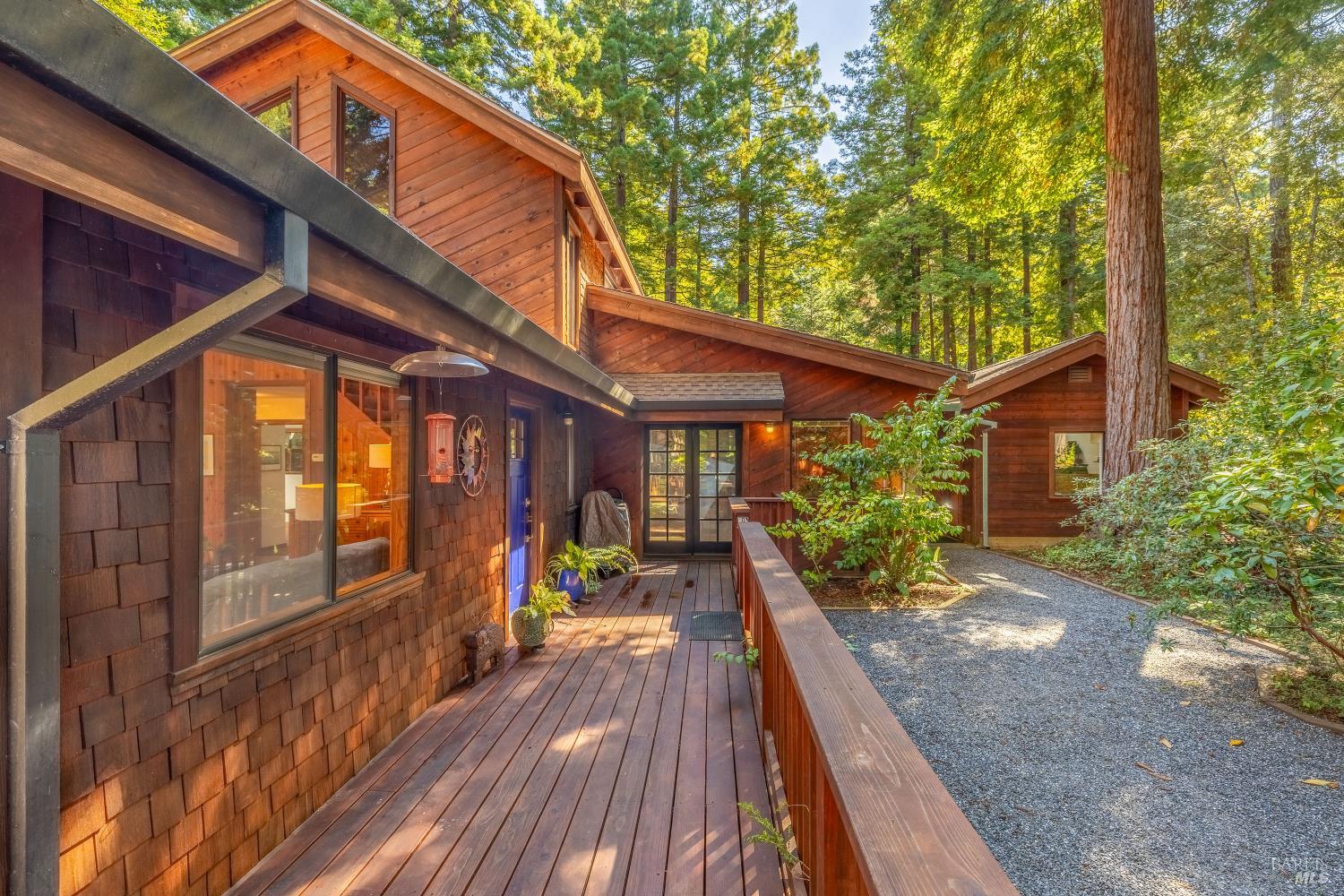 17451 Redwood Springs Drive Fort Bragg, CA 95437 - Photo 3 of 43 a view of house with swimming pool outdoor seating