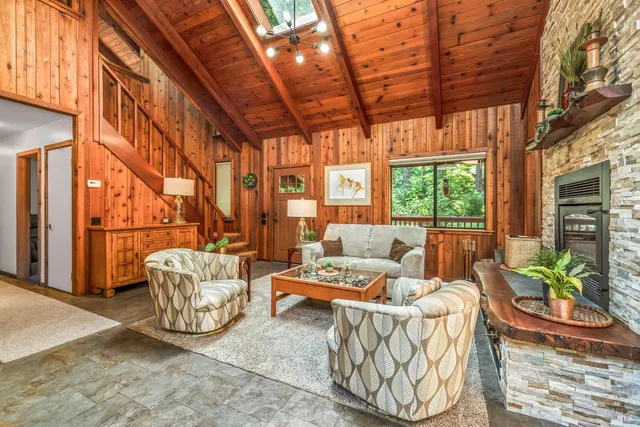 a outdoor living space with patio furniture