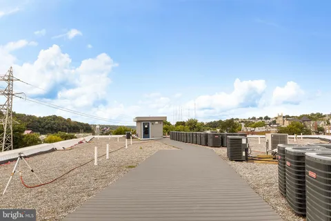 a view of a terrace with yard
