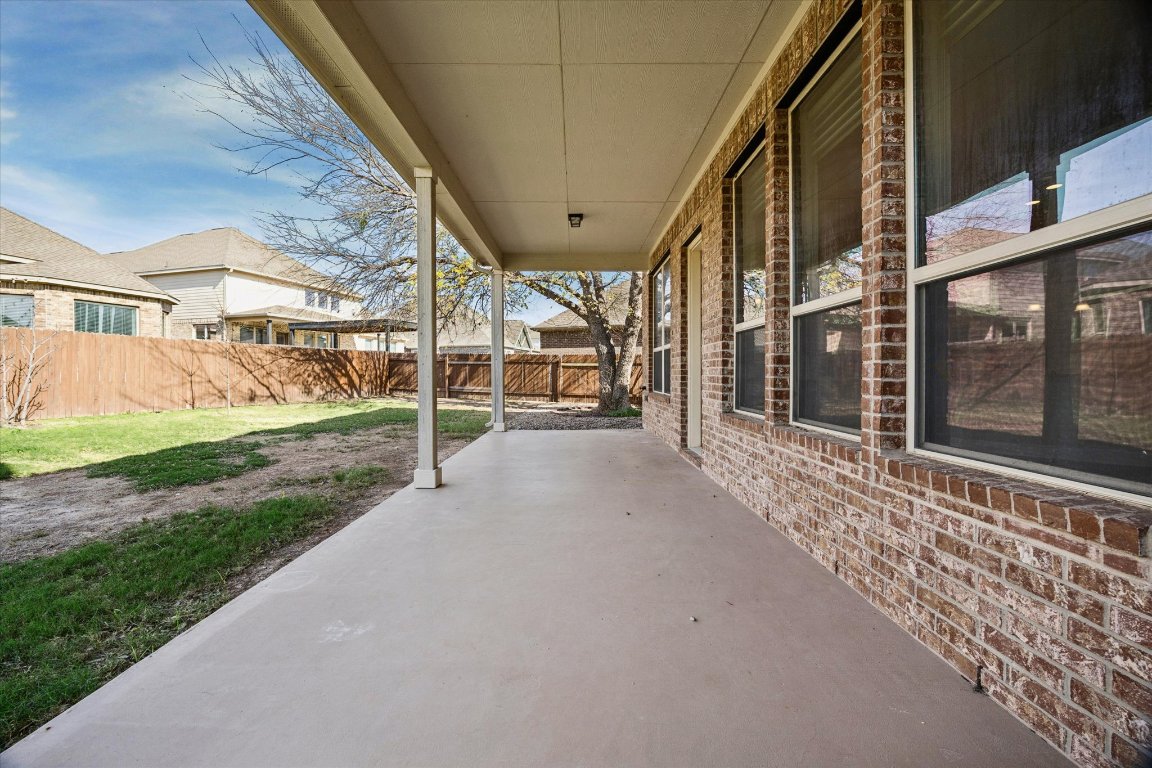 20516 Fairleaf Street Pflugerville, TX 78660 - Photo 36 of 38 Covered porch in the back of the home