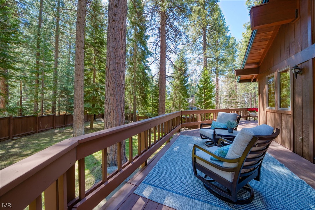 106 Jobs Peak Road Incline Village, NV 89451 - Photo 42 of 49 a balcony with wooden floor and outdoor seating