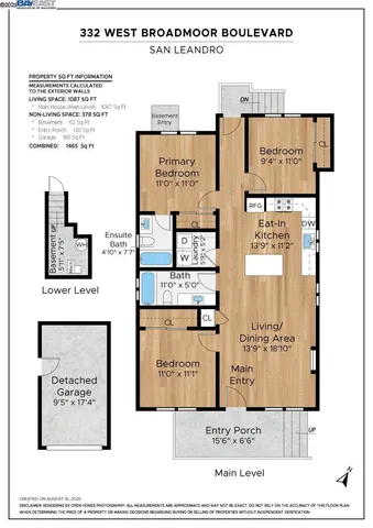 $800,000 | 332 West Broadmoor Boulevard, San Leandro, CA 94577