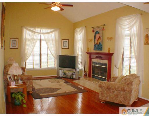 13 Lexington Road Monmouth Junction, NJ 08852 - Photo 3 of 10 a living room with furniture a flat screen tv and a fireplace