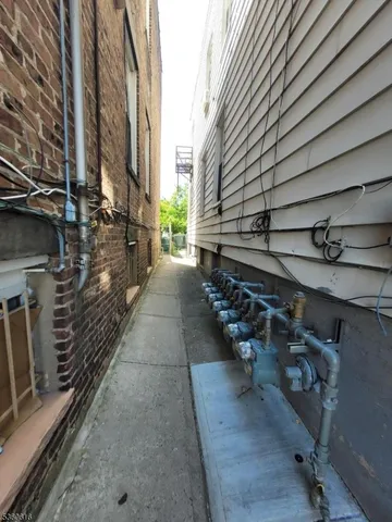 a view of a pathway with an empty room