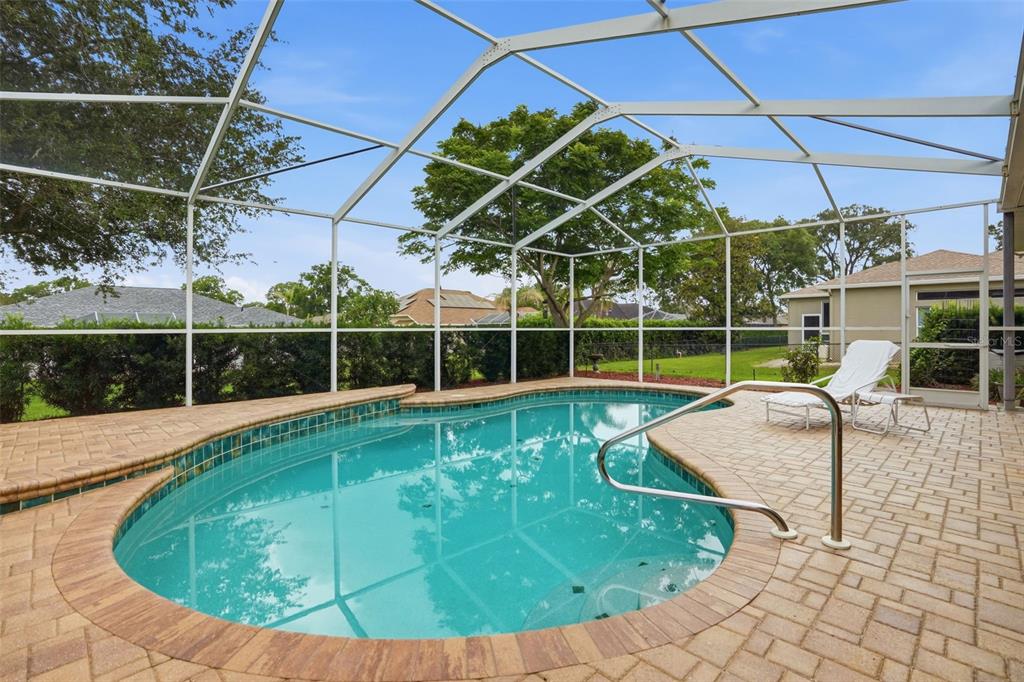 14228 Presteign Lane Spring Hill, FL 34609 - Photo 67 of 89 a view of a swimming pool with a yard in front of it