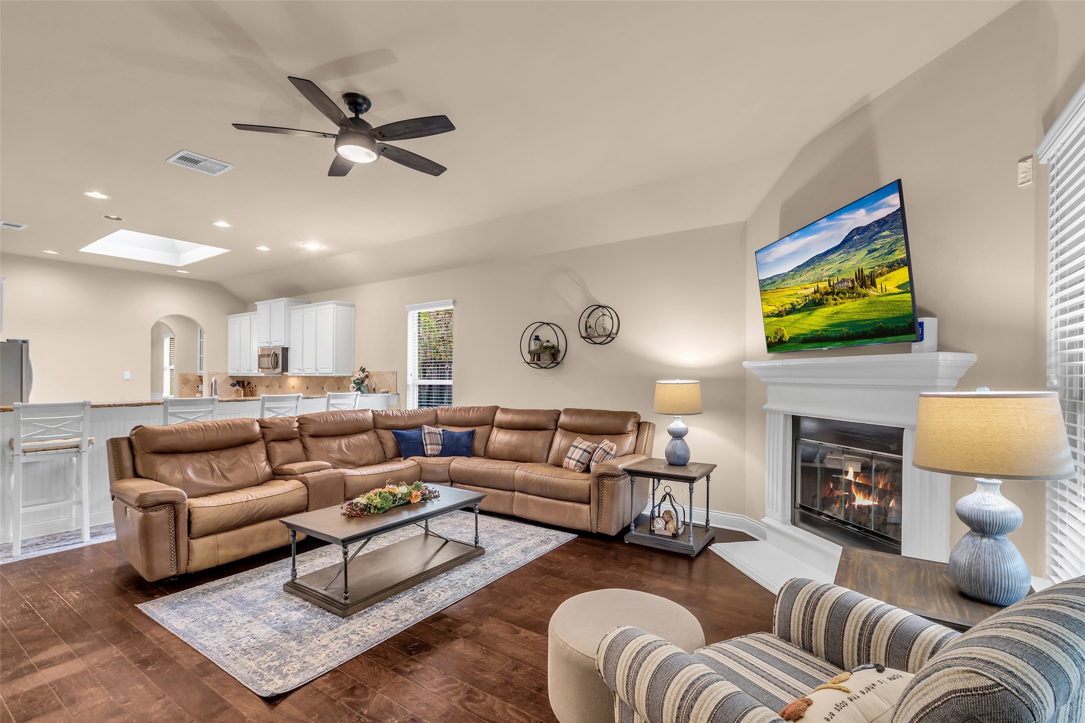 10 Pilot Rock Place Tomball, TX 77375 - Photo 12 of 23 a living room with furniture and a fireplace