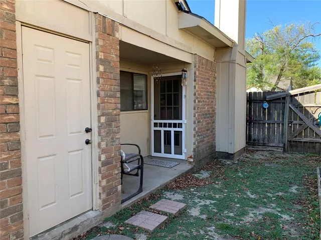 a view of front door of house