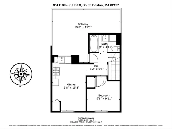 $2,900 | 351 East 8th Street, Unit 3, Boston, MA 02127