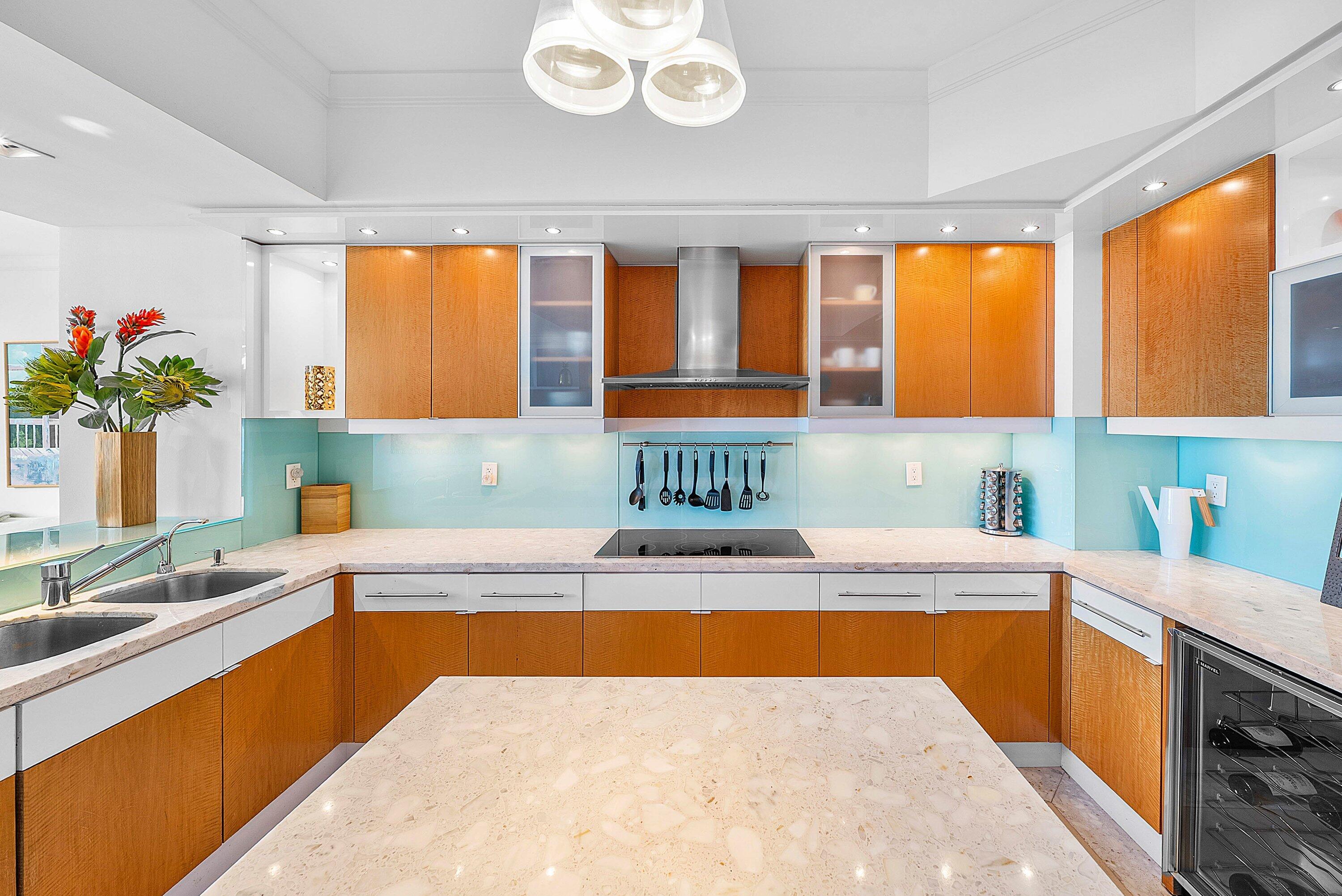 400 Southeast 5th Avenue, Unit 805N Boca Raton, FL 33432 - Photo 11 of 58 a view of a kitchen with a large window and a sink