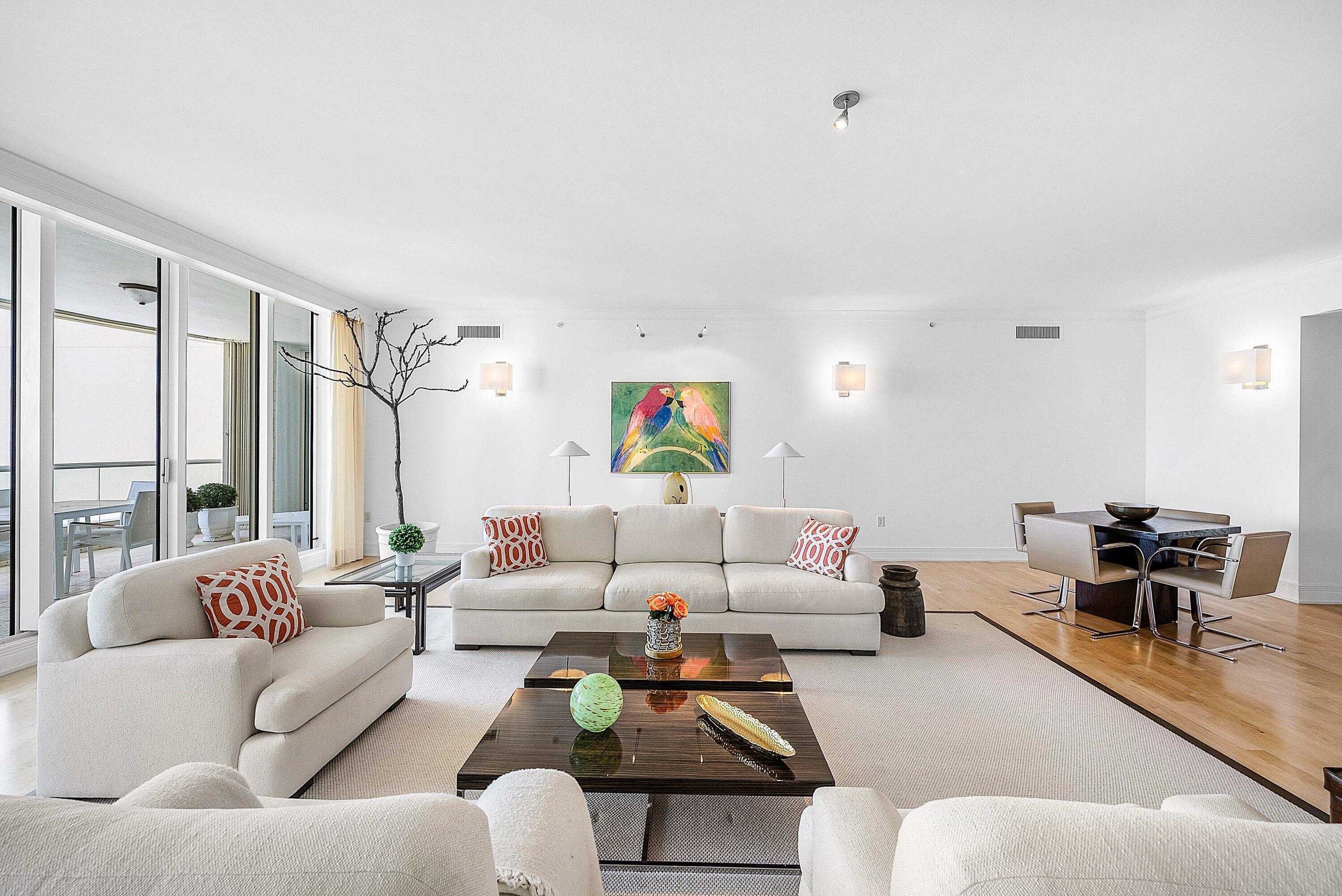 400 Southeast 5th Avenue, Unit 805N Boca Raton, FL 33432 - Photo 3 of 58 a living room with furniture or couch and a large window