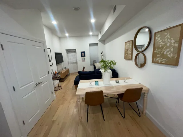 a view of hallway with stairs