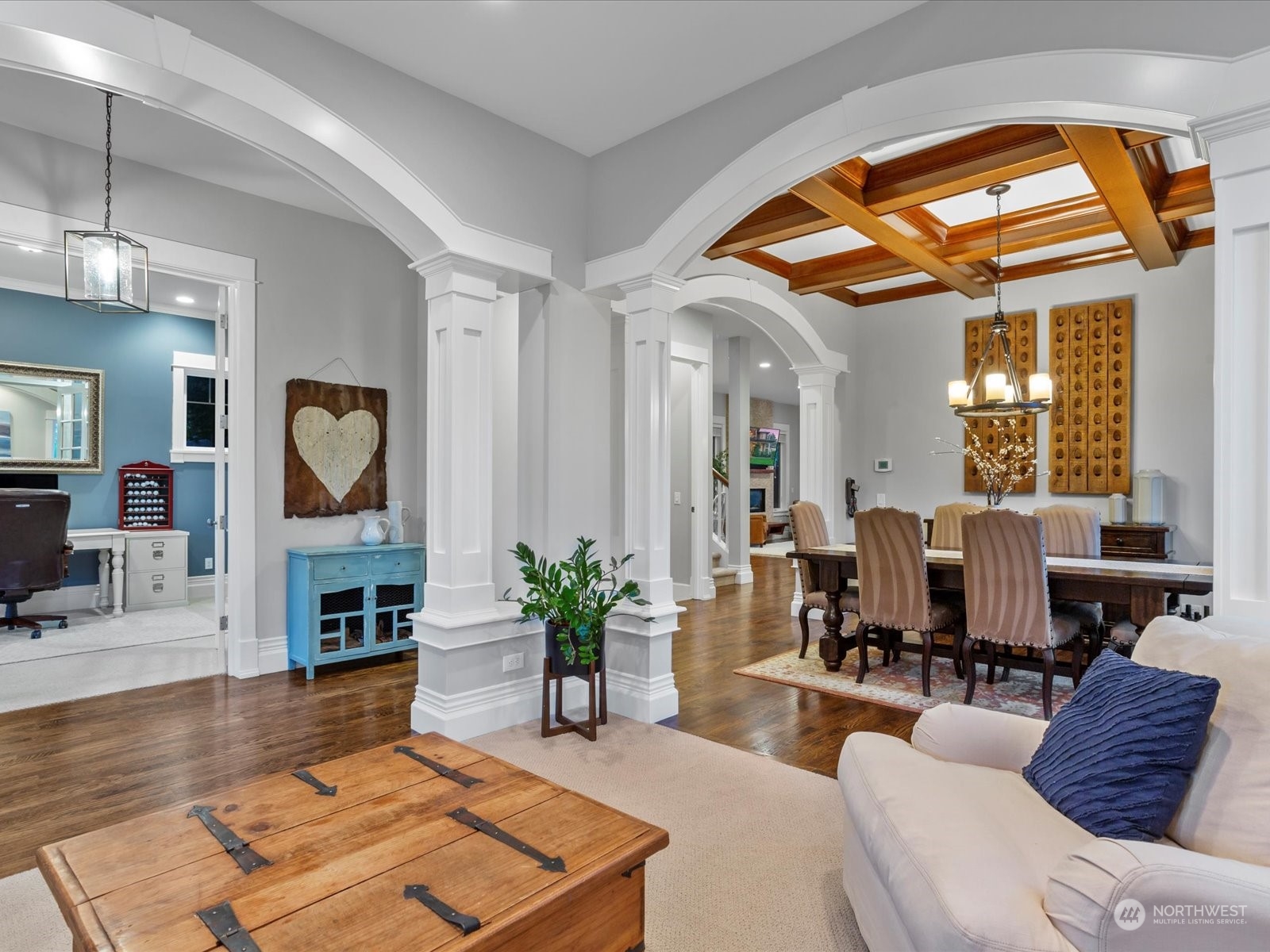 816 13th Street Snohomish, WA 98290 - Photo 14 of 34 a living room with furniture a fireplace and a potted plant