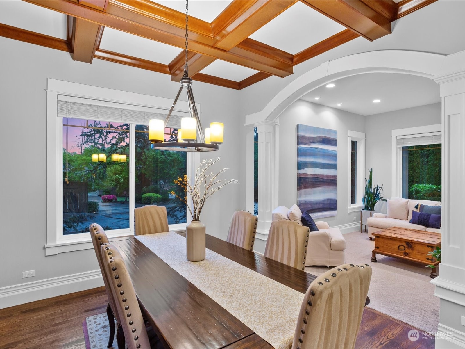 816 13th Street Snohomish, WA 98290 - Photo 16 of 34 a view of a dining room with furniture wooden floor and chandelier