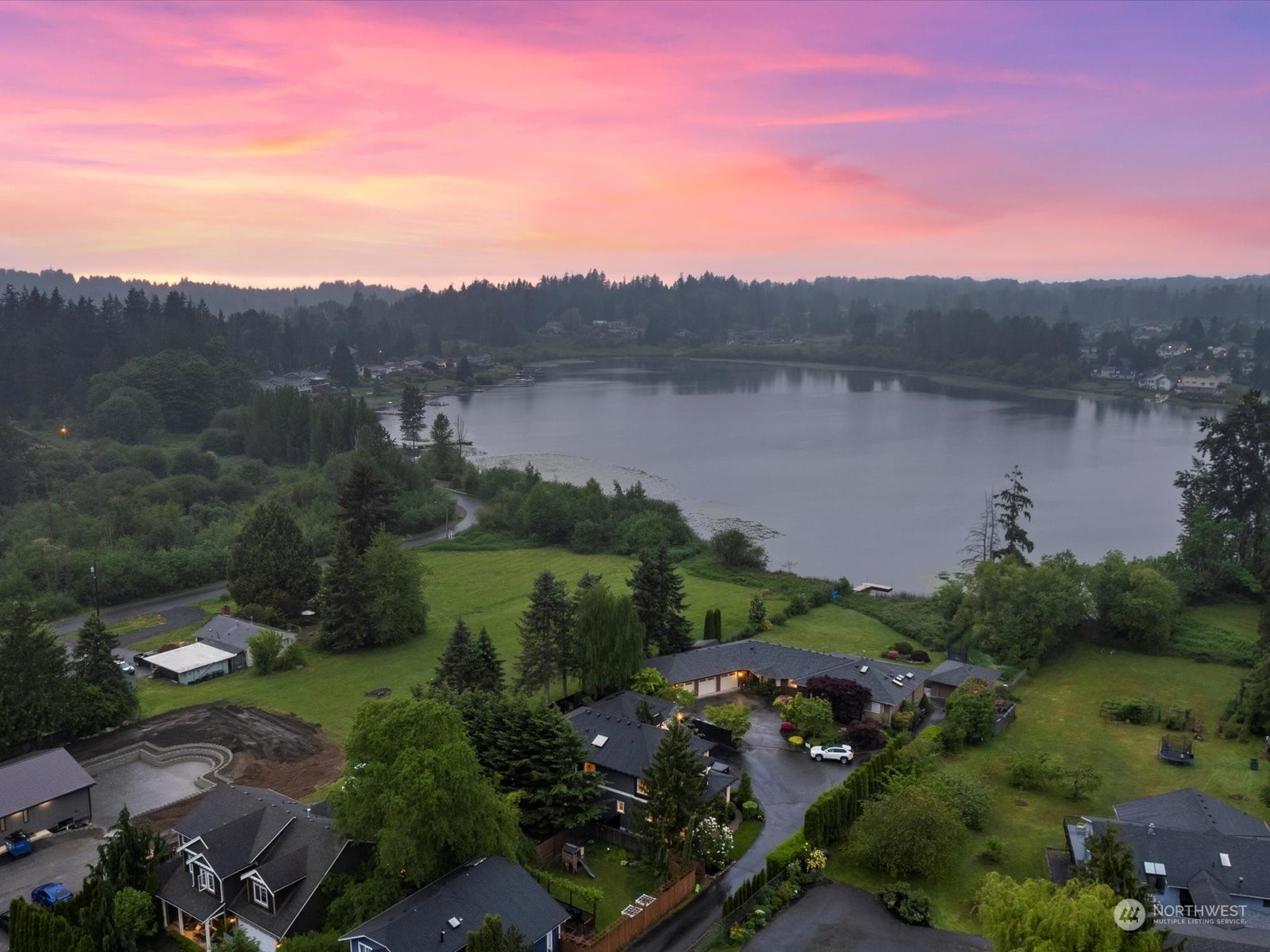 816 13th Street Snohomish, WA 98290 - Photo 2 of 34 an aerial view of house with river and lake view