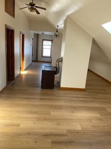 a view of a room with a window