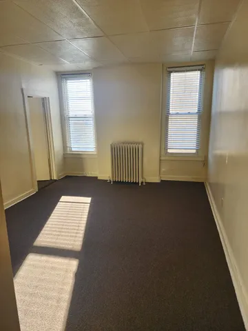 an empty room with a window