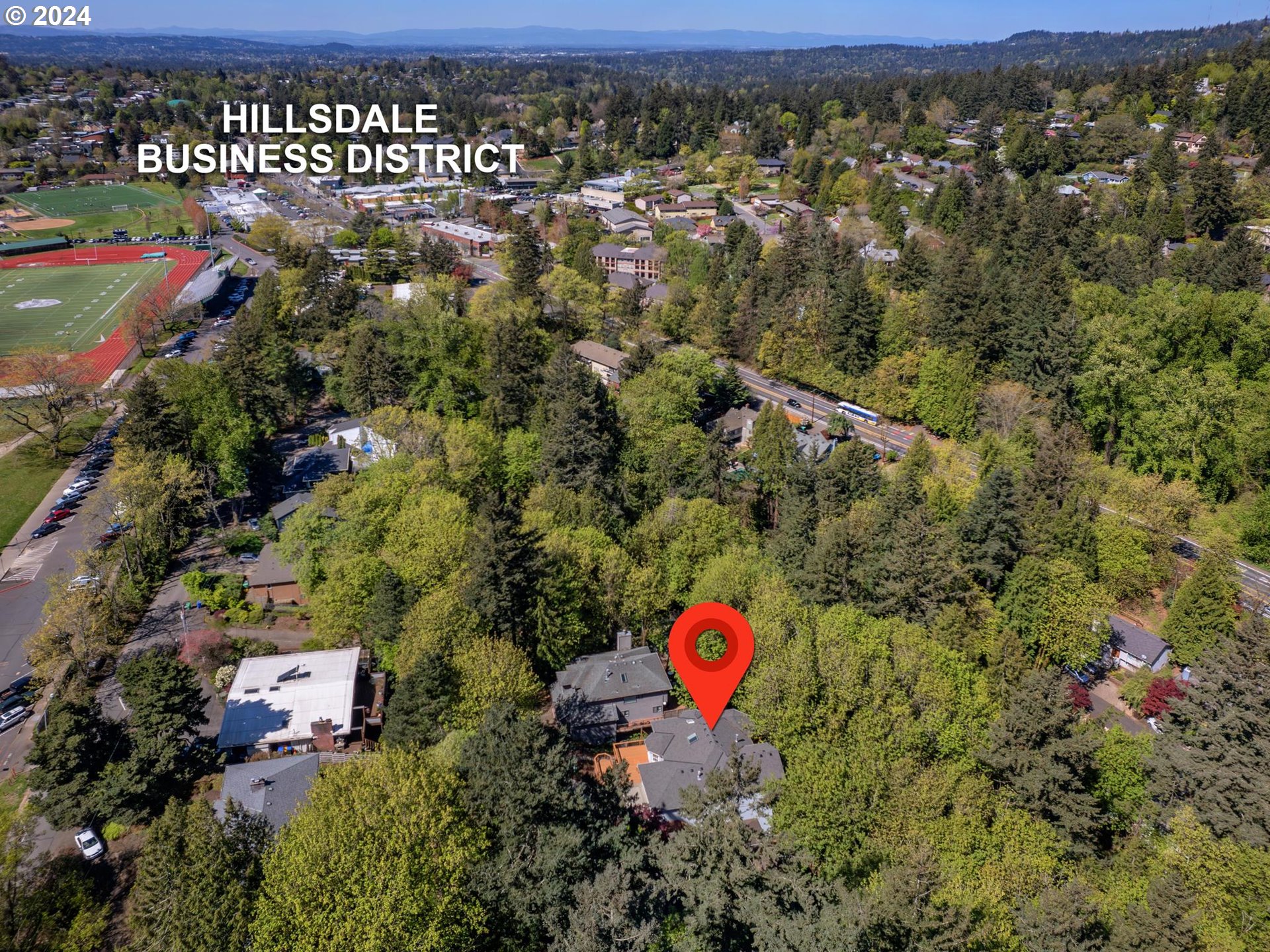 6254 Southwest Burlingame Avenue, Unit A Portland, OR 97239 - Photo 41 of 44 a view of a area with lots of trees