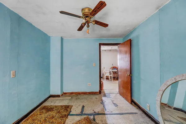 a view of hallway with livingroom