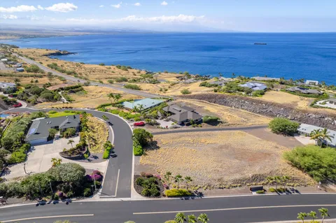 a view of a lake and mountain in the back