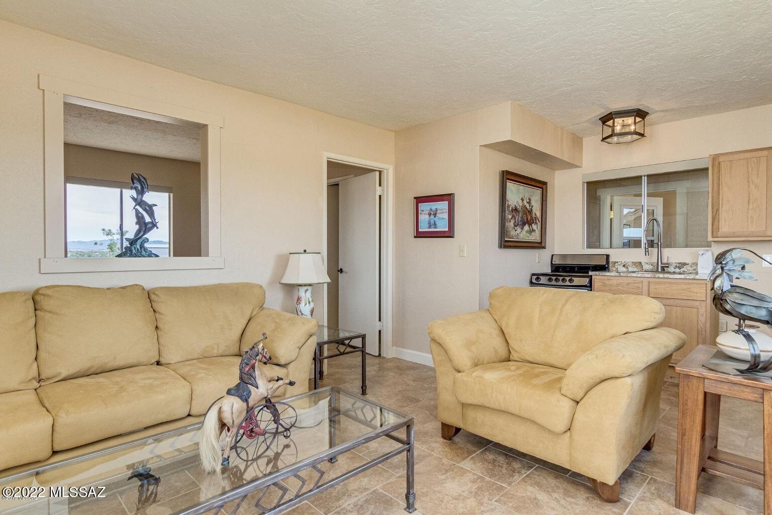 36645 South Arivaca Ranch Road Arivaca, AZ 85601 - Photo 24 of 49 a living room with furniture and a potted plant