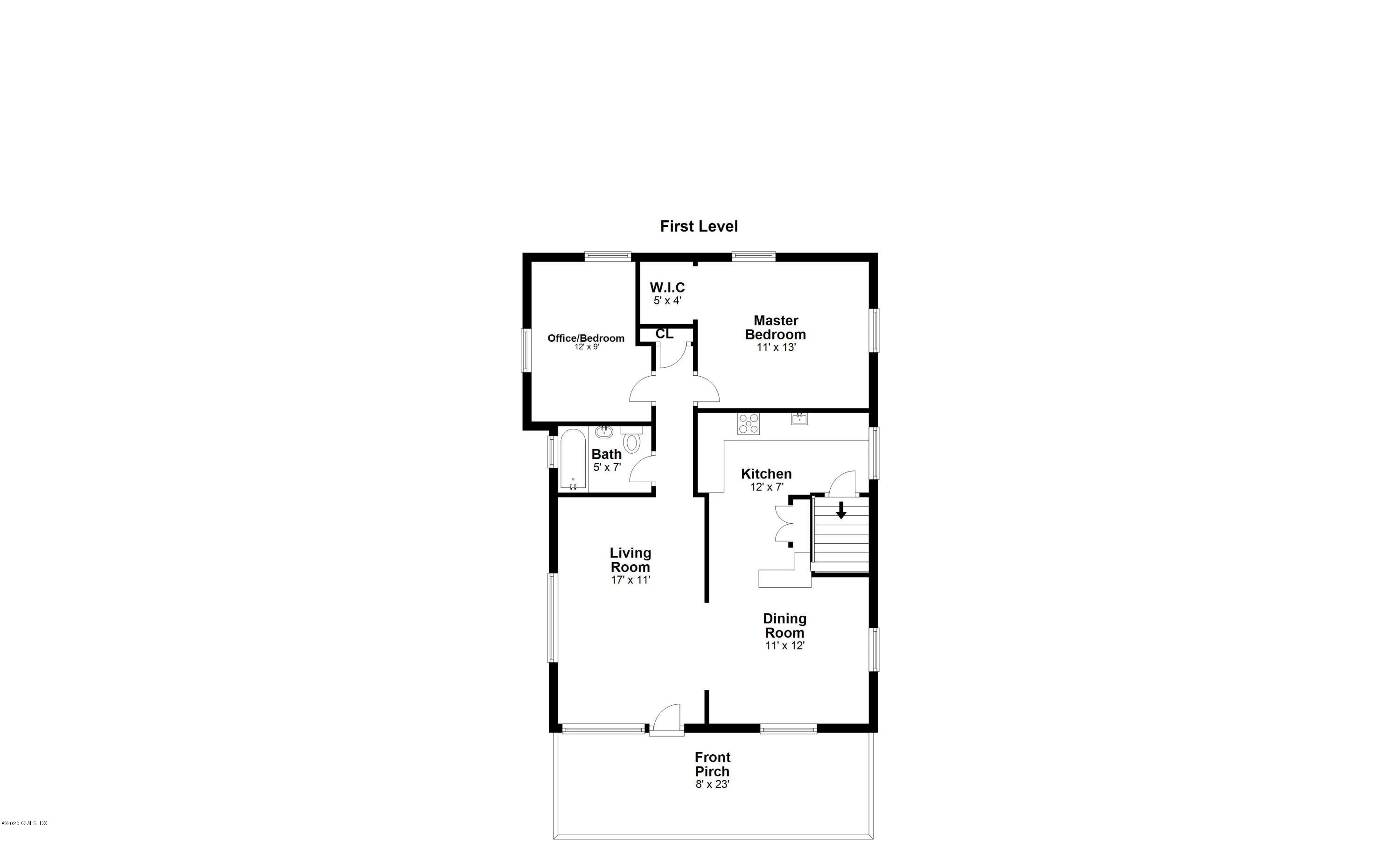 69 View Street West, Unit WEST Greenwich, CT 06830 - Photo 42 of 43 MAIN LEVEL FLOOR PLAN