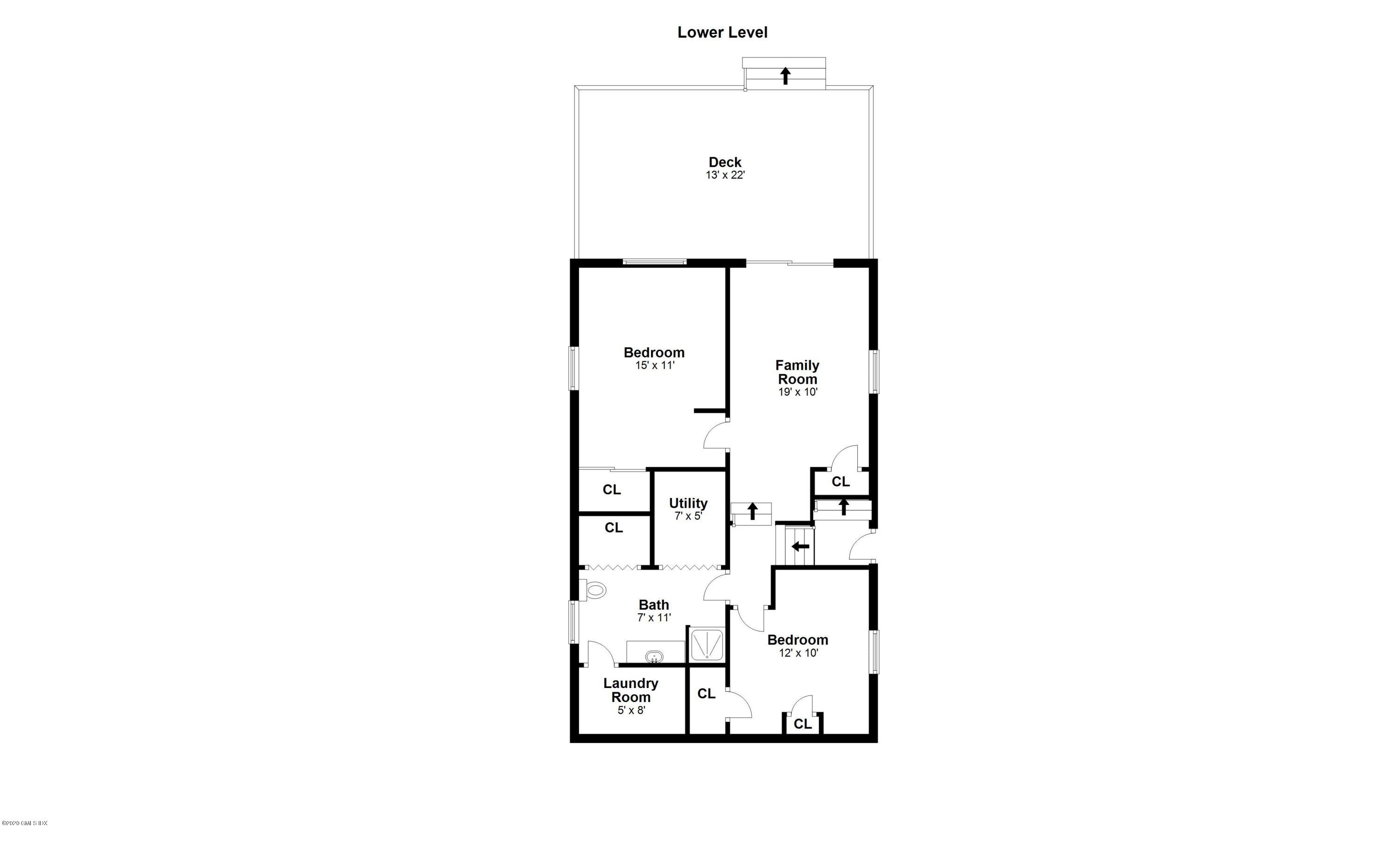 69 View Street West, Unit WEST Greenwich, CT 06830 - Photo 43 of 43 LOWER LEVEL FLOOR PLAN