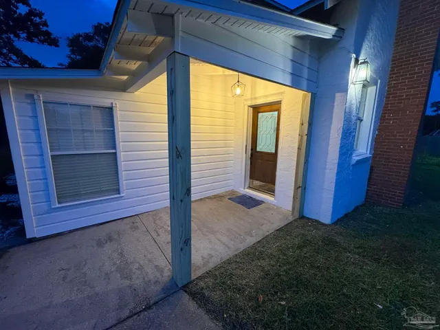 a view of front door of a house