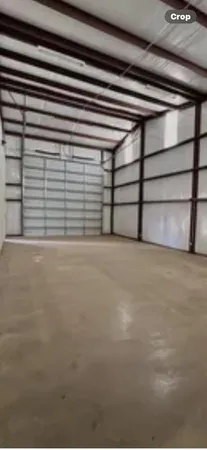a view of an empty garage