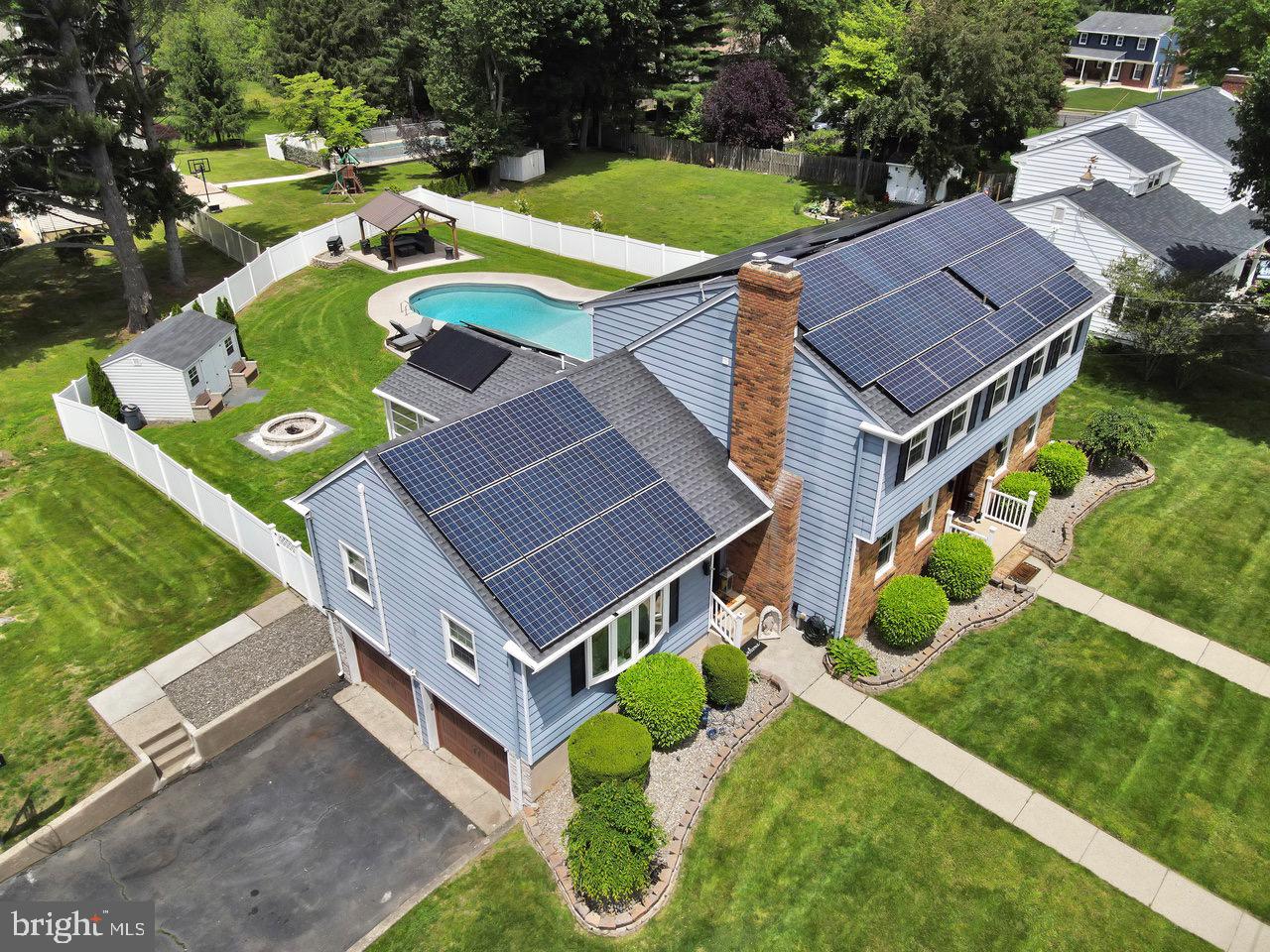 199 Applegate Drive Hamilton, NJ 08690 - Photo 39 of 40 an aerial view of residential house with outdoor space and pool